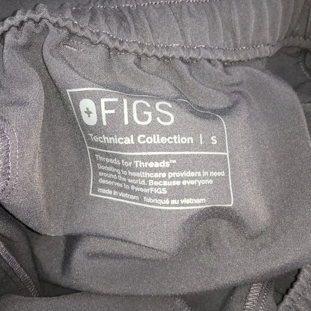 FIGS Mens Tansen Jogger Scrub Pants Charcoal Dark Grey Small S Nursing Medical